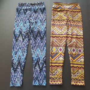 Pair of LulaRoe leggings (girls S-M)